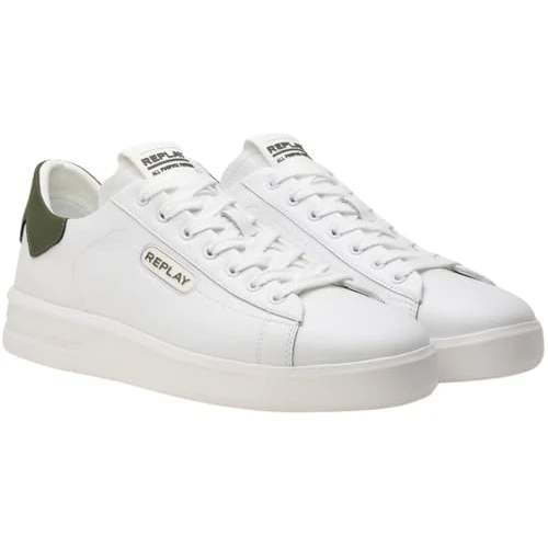 Offerta a tempo: Replay Univeristy M Prime 2, Scarpe da Ginnastica Uomo, 071 White Green, 40 EU - 0.00% da 26.17 € a 26.17 €