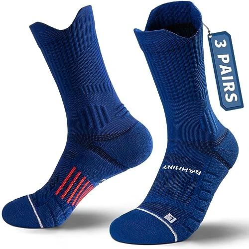 Offerta a tempo: Rahhint Pro Coolmax Compressione 3 Paia Calzini Running Uomo Calze da Corsa Trekking Padel Uomo, Anti-Vesciche & Con Supporto Dell'arco Plantare, 35-51 - 36% da 29.85 € a 18.99 €