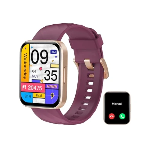 RUIMEN Montre Connectée Homme Femme Smartwatch Appel Bluetooth Montre Sport Etanche IP68 Podometre Cardiofrequencemetre Oxymetre SpO2 Multisport Notifications Chronometre pour Android iOS