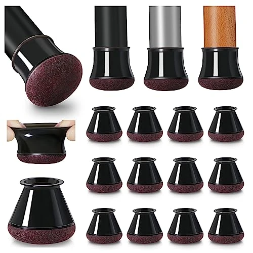 Offerta a tempo: 20 pezzi Gommini per Sedie Rotondi Con feltrini aggiornato ispessito, Coprigambe per sedie, Protezioni per Gambe di Sedie Mobili per Pavimenti in Legno（nero,diametro 20-30 mm) - 0.00% da 14.99 € a 14.99 €