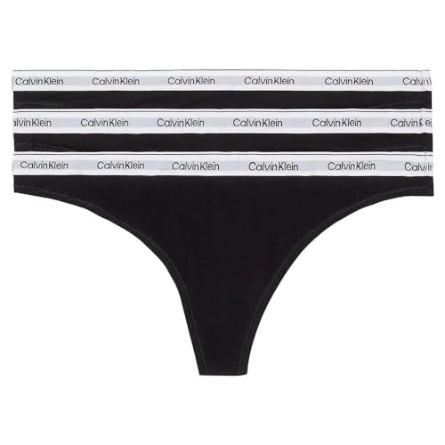 Offerta a tempo: Calvin Klein Perizomi Donna Confezione da 3 Modern Logo Tanga, Multicolore (Black/White/Grey Heather), XL - 36% da 44.90 € a 28.96 €