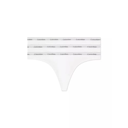 Limitiertes Angebot: Calvin Klein Damen 3er Pack Strings Thong Unterwäsche, Weiß (White/White/White), XL von 44.90 EUR auf 27.68 EUR (Spare 38%)