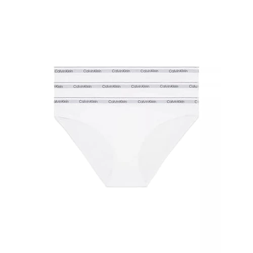 Zeitlich begrenztes Angebot: Calvin Klein Damen 3er Pack Slips Bikini Form Baumwolle mit Stretch, Weiß (White/White/White), XS von 44.90 € auf 31.90 € (29% Rabatt)