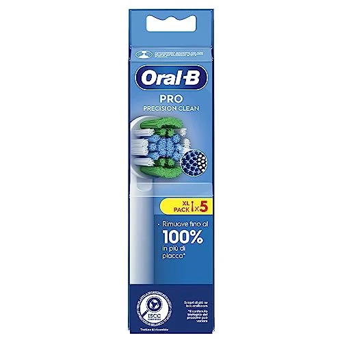 Limited offer: Oral-B Precision Clean Electric Toothbrush Heads, Pack of 5 Replacement Heads, 3 Types of Bristles for Precise Cleaning and Whitening, Head Use Indicator from 14.75 EUR to 14.75 EUR (save 0%)