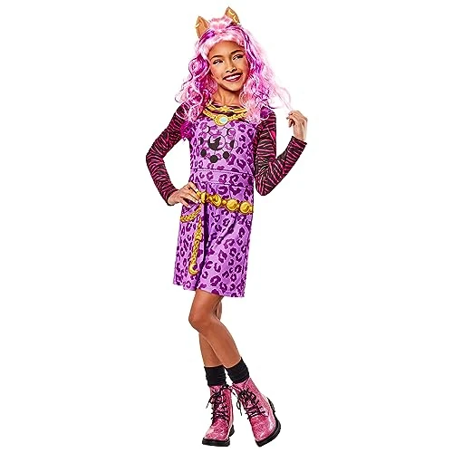 Offerta a tempo: Rubies Costume Clawdeen Classic per bambina, vestito e fascia per capelli, Monster High ufficiale, per Carnevale, Natale, Compleanni, Feste e Halloween - 21% da 32.23 € a 25.49 €