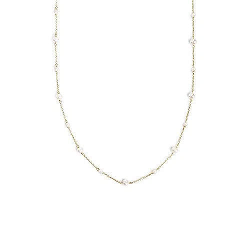 Limited offer: Pearl & Pearls Gold Plated Sterling Silver Necklace by Singularu from 54.99 EUR to 31.28 EUR (save 43%)