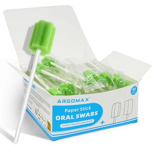 Offerta a tempo: Spugne orali sterili, 50 tamponi in spugna per la cura orale, tampone per la pulizia della bocca, spugna per l'igiene orale, tamponi di cotone, tamponi di igiene orale, bastoncini per la cura orale, - 33% da 29.99 € a 19.99 €