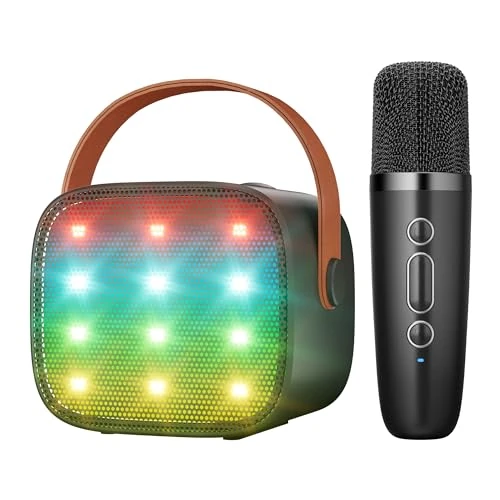 BONAOK Portable Karaoke Player, Bluetooth Microphone for Children & Adults, Charging Microphone, Electronic Toy (Black)