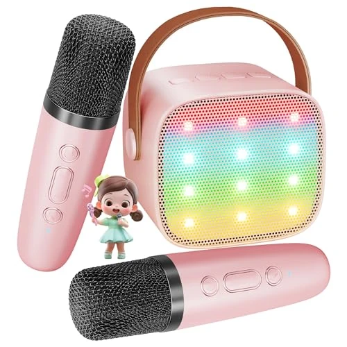 Tijdelijke aanbieding: BONAOK Microfoon Karaoke-Speelgoed, 2 Microfoon, Bluetooth-Karaoke-Machine Voor Kinderen En Volwassenen, Karaoke-Speler, Microfoon Om Op Te Laden, Elektronisch Speelgoed Voor Kinderen, Beige van 25.99 EUR naar 25.99 EUR (korting 0%)