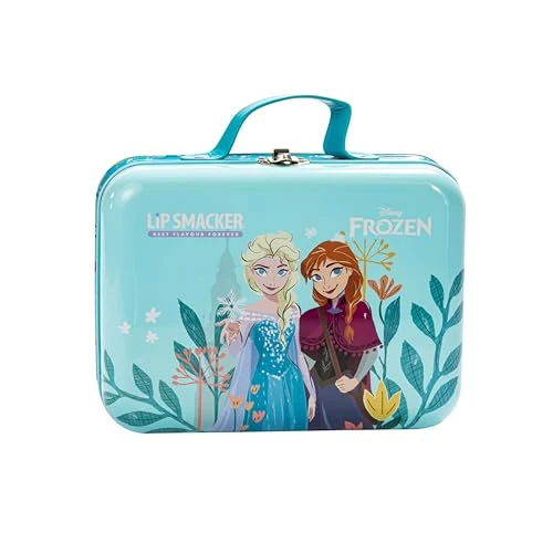 Lip Smacker Frozen Lunch Box Tin, Set Trucchi Bambina con Trucchi per Viso, Labbra e Smalti Unghie, con Accessori per i Capelli per un Look da Principessa Disney