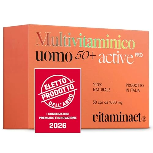 Offerta a tempo: Multivitaminico Uomo 50 Anni +. Specifico per: Stanchezza e Affaticamento, Difese Immunitarie, Prestazioni mentali e Protezione della Prostata a 360°. Potenziato Con Estratti, Vitamine e Minerali. - 50% da 9.99 € a 4.99 €