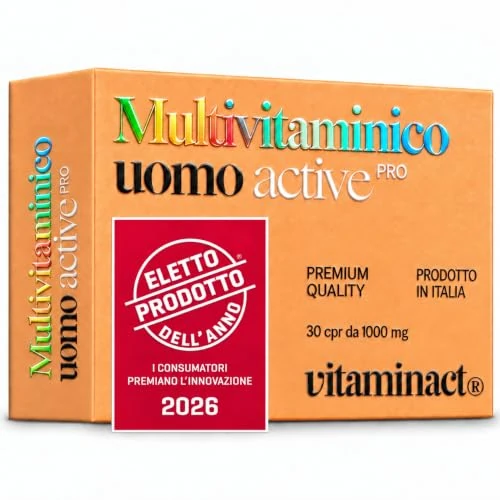 Offerta a tempo: Multivitaminico Uomo Vitaminact – Eletto Prodotto dell’Anno 2026 – Integratore con 13 Vitamine, 9 Minerali e Quercetina – Metabolismo Energetico, Stanchezza e Sistema Immunitario – 30 Compresse. - 60% da 9.99 € a 3.99 €