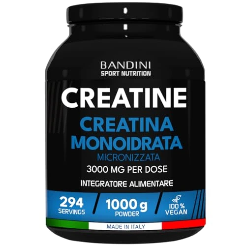 Offre limitee: Bandini® Créatine Monohydrate Poudre 1 kg 100% Pure pour l‘Entraînement de Force | Creatine Micronisée 1kg Haut dosage Sport & Fitness | Pre Workout Puissant | 292 Portions | Micronized Vegan Powder de 29.90 EUR a 29.90 EUR (economie 0%)