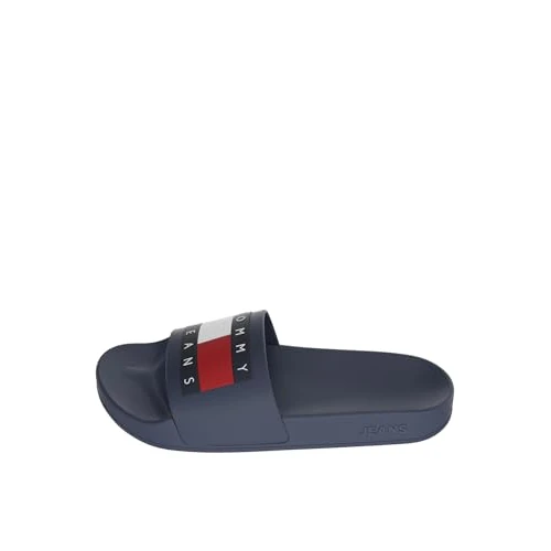 Tommy Jeans Men Pool Slide Sandals, Blue (Dark Night Navy), 42
