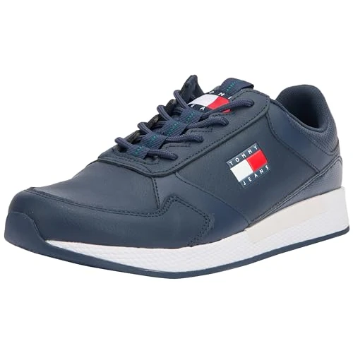 Offerta a tempo: Tommy Jeans Sneakers da Runner Uomo Scarpe, Blu (Twilight Navy), 40 - 67% da 109.90 € a 36.34 €