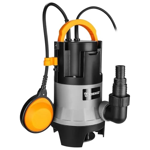 Zeitlich begrenztes Angebot: Tauchpumpe Schmutzwasserpumpe Wasserpumpe Pumpe Abwasserpumpe: DEKO 400W Tauchpumpen flachsaugend mit Schwimmerschalter Fördermenge 8000 l/h Eintauchtiefe Max. 7 m Partikel Ø35mm - für Garten Haus von 49.99 € auf 39.99 € (20% 