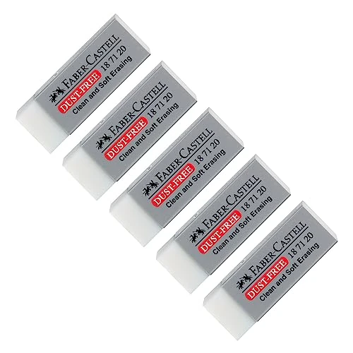 Oferta ograniczona: FABER-CASTELL 205053 - Gumka bezpyłowa, plastikowa, biała, 5 sztuk z 19.95 PLN na 19.95 PLN (zniżka 0%)