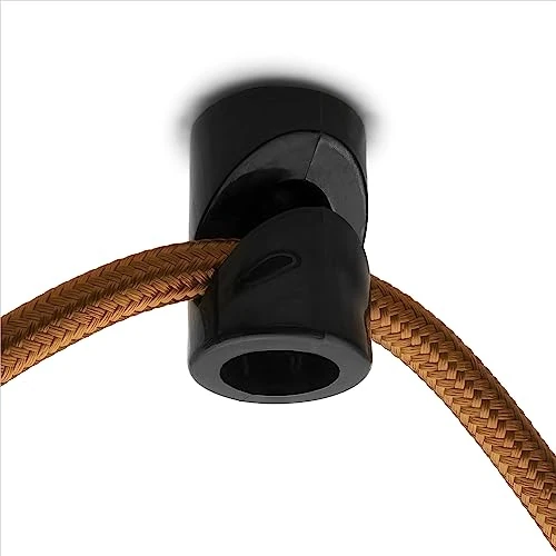 Oferta limitada: Amarcords - 5 descentradores de gancho de techo para lámparas y suspensiones. Gancho de techo abatible vertical con ajuste de cable visible - Descentralizador de cable eléctrico NEGRO de 6.90 € a 6.90 € (ahorro 0.00%)
