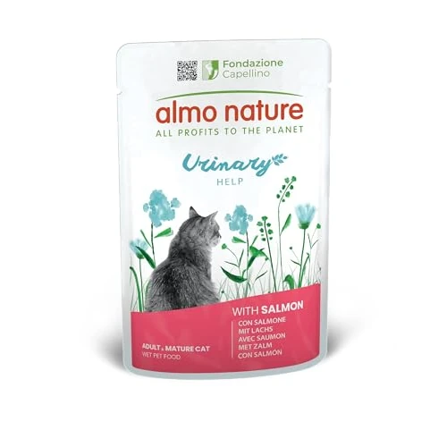 almo nature Functional Urinary Help Comida Húmeda con Salmón para Gatos (30 x 70 Gramos)