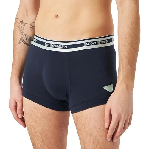 Oferta limitada: Emporio Armani Stretch Cotton Shiny Logoband Trunk Hombre, Azul (Marine), L de 13.12 € a 13.12 € (ahorro 0.00%)