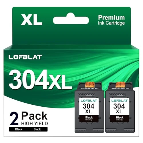 LOFBLAT 304XL czarny, zamiennik do HP 304 XL, do HP Envy 5000 5030 5010 5032 5020 do HP DeskJet 2630 3750 3720 3762 2633 3730 2632 2620 3733 373 5 5