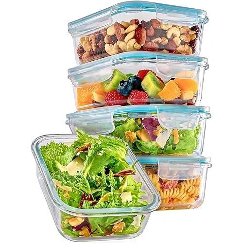 Zeitlich begrenztes Angebot: Praknu Glasbehälter mit Deckel 1000ml - 4er Set Frischhaltedosen - Stapelbar & Luftdicht - BPA-frei - Spülmaschinenfest - Gefrierschrank & Mikrowellengeeignet von 24.99 € auf 20.99 € (16% Rabatt)