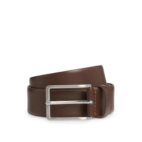 BOSS Hommes Erman-L Sz35 Ceinture en cuir italien avec boucle à logo gravé