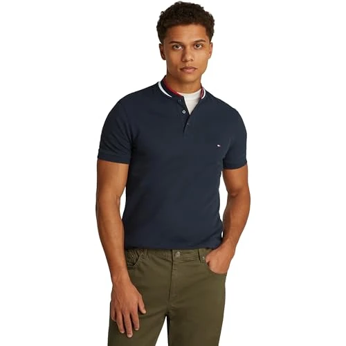 Oferta limitada: Tommy Hilfiger Polo de Manga Corta para Hombre Regular Fit, Azul (Desert Sky), XS de 89.90 EUR a 39.68 EUR (ahorro 56%)