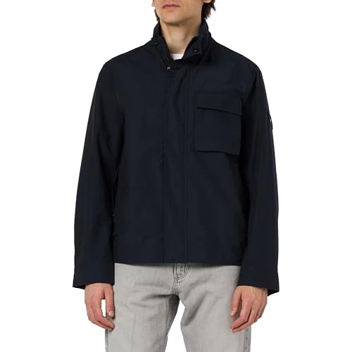 Offerta a tempo: Tommy Hilfiger CL STAND COLLAR SHIRT JACKET, Giacche tessute Uomo, Desert Sky, - 0.00% da 44.29 € a 44.29 €
