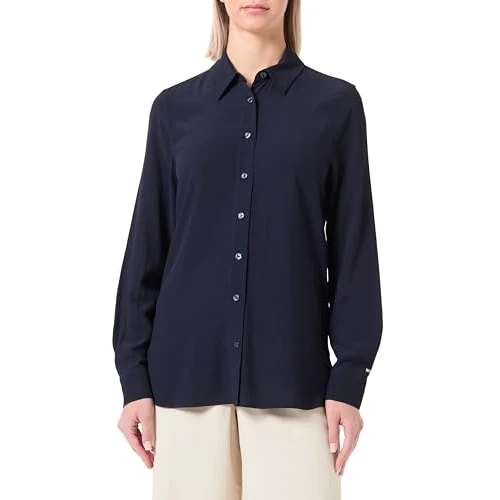 Offre limitée : Tommy Hilfiger Blouse Femme Crepe Shirt Élégante de 77.10 EUR à 77.10 EUR (remise 0%)