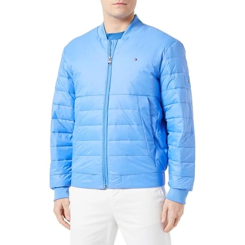 Tommy Hilfiger Bomber Homme Mi-Saison, Bleu (Blue Spell), L