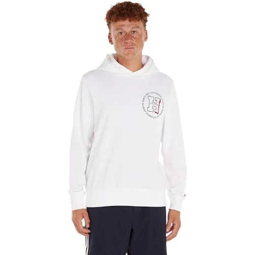 Offerta a tempo: Tommy Hilfiger Felpa Uomo con Cappuccio, Bianco (White), XXL - 0.00% da 23.69 € a 23.69 €