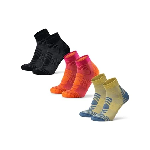 Limited-time offer: DANISH ENDURANCE Merino Wool Low-Cut Hiking Socks for Men & Women, 3-Pack, Multicolor (1x Yellow/Flint Grey, 1x Fuchsia/Orange, 1x Black), Medium from $24.95 to $24.95 (save 0.0%)
