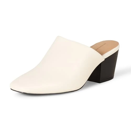 Offerta a tempo: Amazon Essentials Mule con punta quadrata Donna, Bianco Sporco, 36 EU - 0.00% da 20.80 € a 20.80 €