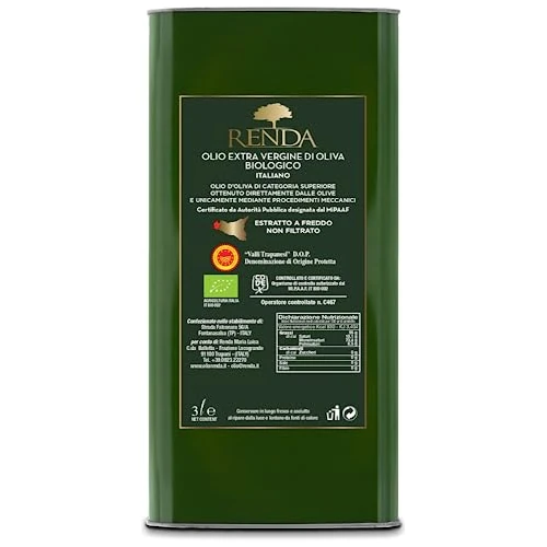 Offerta a tempo: Olio Extravergine di Oliva EVO | 100% Italiano DOP | Renda, Sicilia (Latta da 3 litri) - 16% da 58.99 € a 49.55 €