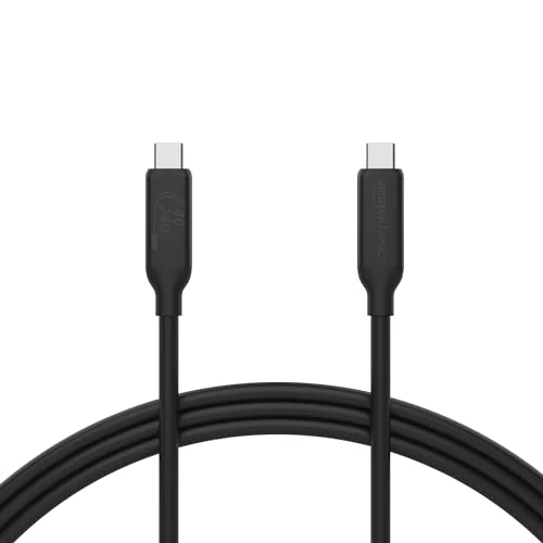 Tijdelijke aanbieding: Amazon Basics USB-C-naar-USB-C-4-snellaadkabel, 40 Gbps, 8K-video, 240 W, USB-IF-certificaat, compatibel met Thunderbolt 4/3, voor Apple iPhone 16/15, iPad, Samsung Galaxy, tablets, laptops, 1m, zwart van 10.48 € naar 9.52 € (9% kor