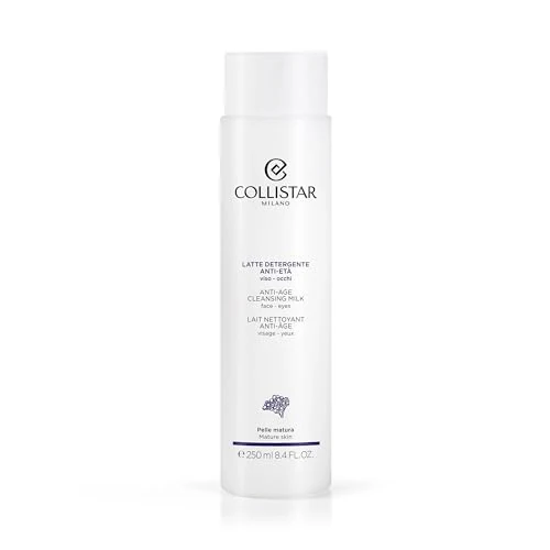 Collistar Anti-Aging Reinigungsmilch Gesicht Augen, Für Reife Haut, Sanfte Entfernung von Make-up, Unreinheiten und Schmutzpartikeln, 250 ml