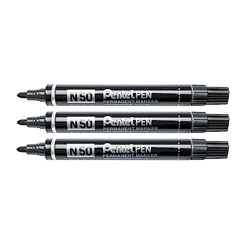 Oferta limitada: Pentel N50 marcador permanente punta cónica negra 3 unidades de 8.46 € a 7.67 € (ahorro 9%)