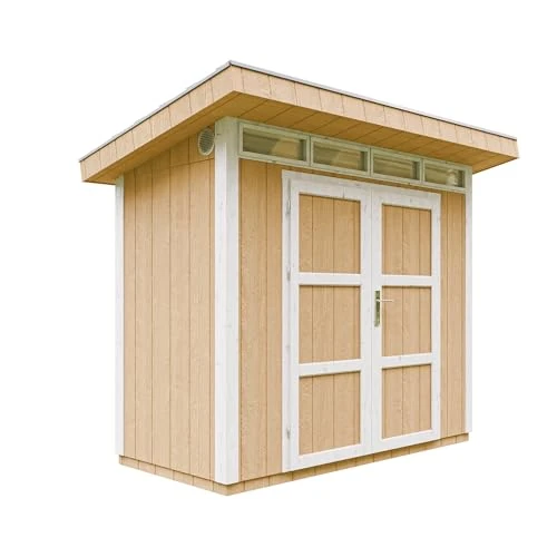 Garden Shed Wood Base LP SmartSide 3 m² with Floor and Bitumen Tiles - Tool Shed Wooden Base W 161 x L 293 x H 239 cm - Garden Hut TIMBELA M901A - Harvest Honey