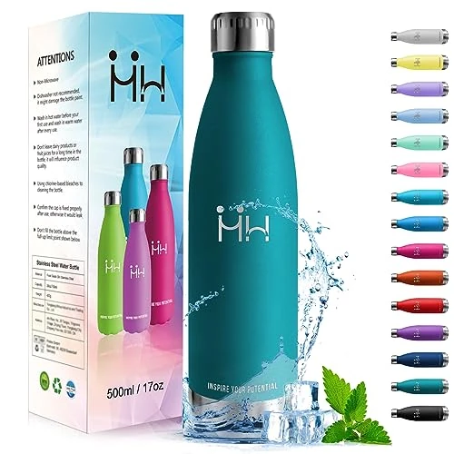 Offre limitée : HoneyHolly Gourde Isotherme - 500ML - Gourde Enfant sans BPA, Réutilisable, Bouteille Isotherme, Pour Boissons Chaudes Et Froides, Bouteille Sport pour Running, École, Bureau, Foot de 31.89 € à 13.00 € (59.23% de remise)