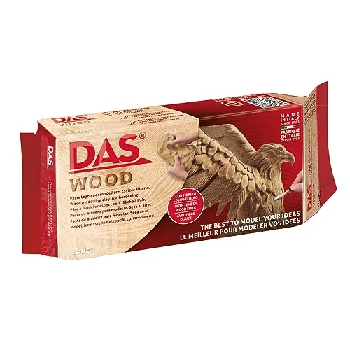 DAS Wood, pasta da modellare con fibre di legno, 700 g