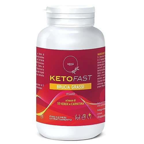 Offerta a tempo: Mekià® Brucia Grassi Potenti Veloci Forte Dimagrante, Integratori per dimagrire efficaci,Drenante e diuretico Termogenico.Carnitina Garcinia Cambogia tè verde piperina 120 caps snellente - 6% da 21.59 € a 20.30 €