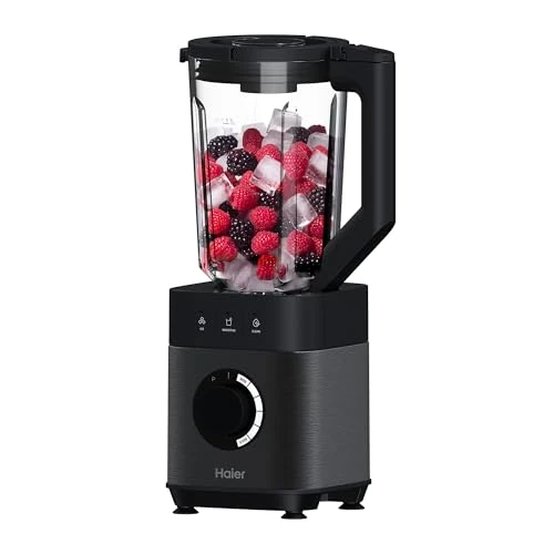 Offerta a tempo: Haier Frullatore I-Master Serie 5, Funzione Ice Crush, Smoothie, 5 velocità variabili, pulizia automatica, caraffa in vetro da 1,7 L, Personal Jug 0,6 1200 W [Nero] - 58% da 189.99 € a 79.90 €