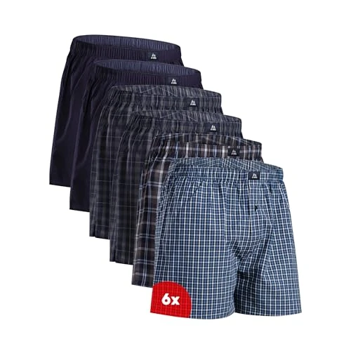 Zeitlich begrenztes Angebot: DANISH ENDURANCE American Boxershorts (4er|6er Pack), 100% Bio-Baumwolle, für Herren & Jungen, Blau/Grau Mix 6er Pack, XL von 59.95 € auf 44.45 € (26% Rabatt)