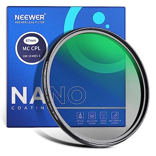 Limited-time offer: NEEWER 67mm Polarizing Filter, 24 Layer Multi Resistant Nano Coated CPL from 16.99 £ to 16.99 £ (save 0.00%)