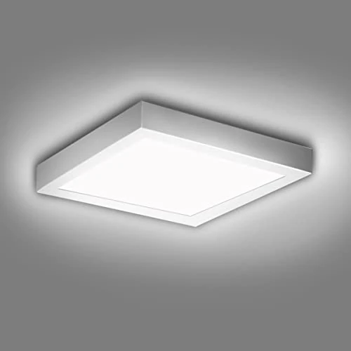 EXTRASTAR Lampa sufitowa LED kwadratowa 24 W, nowoczesna lampa sufitowa LED, 4200 K, 2640 lm, lampa sufitowa do łazienki, biura, do sypialni, kuchni, salonu,