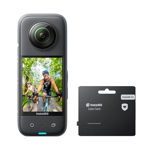Offerta a tempo: Insta360 X3 con Certificato di Garanzia Care - Action cam 360 Impermeabile con sensori 1/2" da 48 MP, video Active HDR 360 da 5.7K, foto 360 da 72 MP, obiettivo singolo 4K, modalità Selfie 60 fps - 35% da 409.00 € a 265.00 €