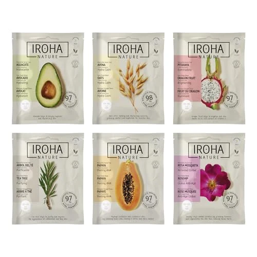 Offerta a tempo: IROHA NATURE - maschere viso in tessuto 6 | avocado - 43% da 21.24 € a 12.18 €
