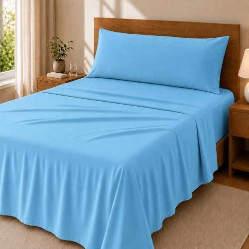 Oferta limitowana: Degrees home - 3-częściowy zestaw pościeli - Regulowane prześcieradło, blat i poszewka na poduszkę - Łóżko 90 cm - 100% poliester z 77.63 zł na 77.63 zł (oszczędź 0.00%)