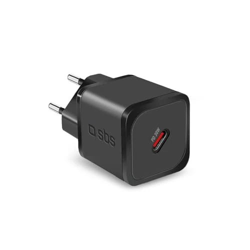 Offerta a tempo: SBS Alimentatore Slim USB-C 30W, Tecnologia GaN, Power Delivery (PD) 30W, Ricarica Rapida, Super Compatto, Caricatore per iPhone, iPad, Airpods, MacBook Air, Samsung, Pixel, Tablet, Smartphone, Nero - 33% da 14.99 € a 9.99 €